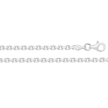 Sterling Silver 3mm Faceted Belcher Chain Necklace 16 - 30 Inch