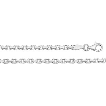 Sterling Silver 4mm Faceted Belcher Chain Necklace 16 - 30 Inch