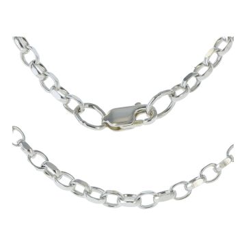 Sterling Silver Faceted Belcher 3mm Chain Necklace 16 - 30 Inch