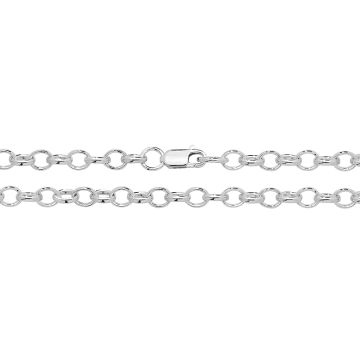 Sterling Silver 4mm Oval Belcher Chain Necklace 18 - 30 Inch