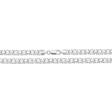 Mens Sterling Silver 6mm Flat Byzantine Chain Necklace 18 - 30 Inch