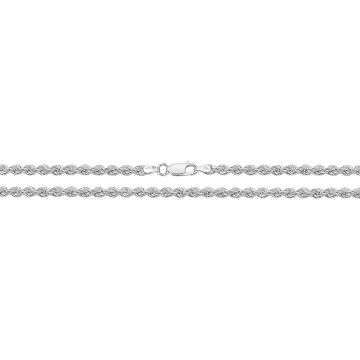 Boys Sterling Silver 3mm Rope Chain Necklace 18 - 30 Inch