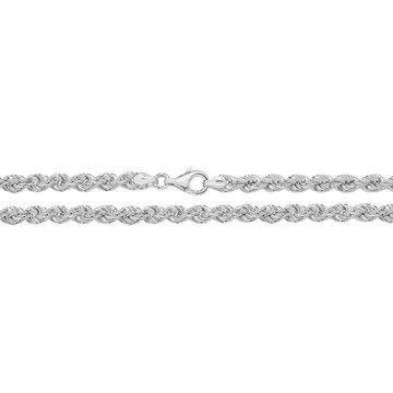 Boys Sterling Silver 6mm Rope Chain Necklace 22 - 32 Inch