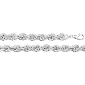 Boys Sterling Silver 14mm Rope Chain Necklace 24 - 32 Inch