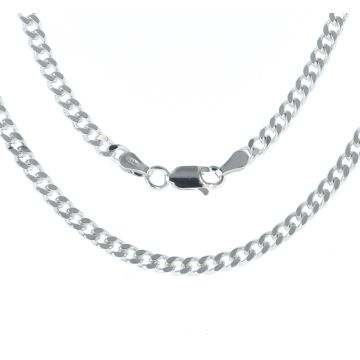 Girls Sterling Silver 3mm Close Curb Chain Necklace 16 - 30 Inch