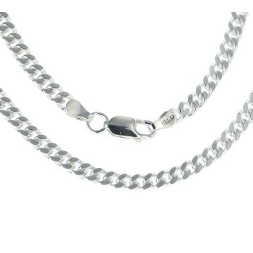 Girls Sterling Silver 4mm Close Curb Chain Necklace 16 - 30 Inch