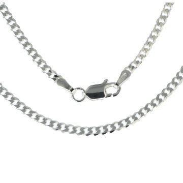Girls Sterling Silver 2mm Light Curb Chain Necklace 16 - 24 Inch