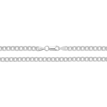 Girls Sterling Silver 5mm Light Curb Chain Necklace 18 - 30 Inch