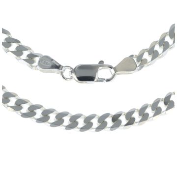 Girls Sterling Silver 5mm Curb Chain Necklace 16 - 30 Inch
