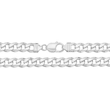 Girls Sterling Silver 10mm Curb Chain Necklace 18 - 30 Inch