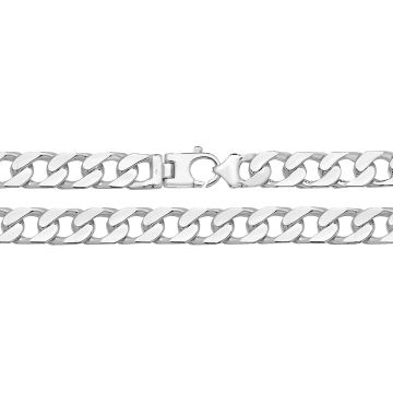 Girls Sterling Silver 9mm Square Curb Chain Necklace 20 - 26  Inch