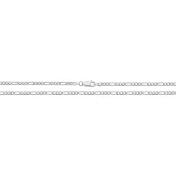 Sterling Silver 2mm Figaro Chain Necklace 16 - 24  Inch
