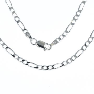 Sterling Silver 3mm Figaro Chain Necklace 16 - 24  Inch
