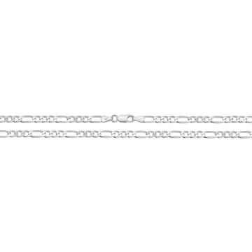 Sterling Silver 4mm Figaro Chain Necklace 16 - 30  Inch