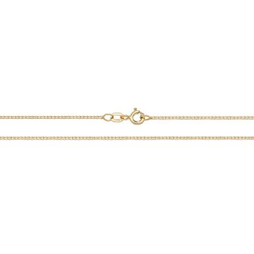 9ct Solid Gold Box Anklet Size 10 Inch For Women