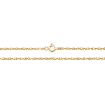 9ct Solid Gold Singapore Anklet Size 10 Inch For Women