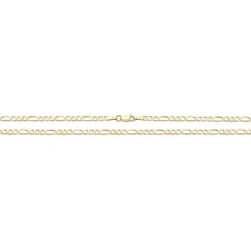 9ct Solid Gold 3mm Figaro Anklet Size 10 Inch For Women