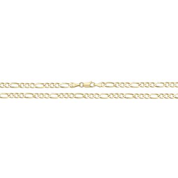 9ct Solid Gold 4mm Figaro Anklet Size 10 Inch For Women