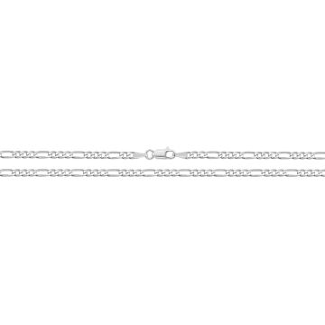 Sterling Silver 3mm Light Figaro Anklet Size 10 Inch For Women