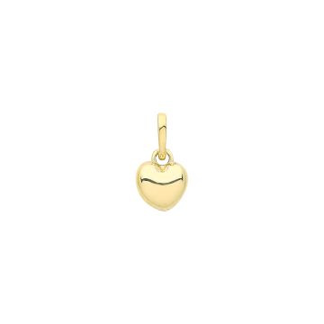 9ct Gold 5mm Plain Heart Pendant