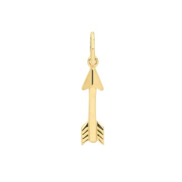 9ct Gold 12mm Plain Arrow Pendant