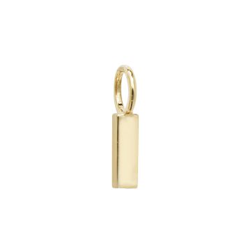 9ct Gold 6mm Plain Initial I Pendant