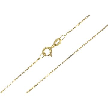 9ct Yellow Gold Box Chain Necklace - 1mm Thick - Various Lengths - 16, 18 and 20 Inch Long